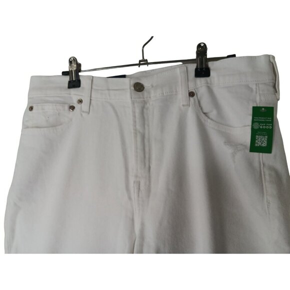 NWT Gap Vintage Slim Mid Rise Jeans Size 31/ 12 White Skinny Distressed - Picture 5 of 15